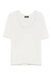 Fabiana Filippi Relaxed Fit Wool Knitwear In White