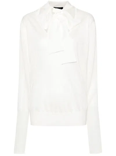 FABIANA FILIPPI RELAXED FIT KNITWEAR WITH DEEP V-NECK