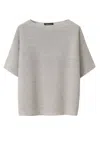 Fabiana Filippi Cotton And Lurex Sweater In Grey