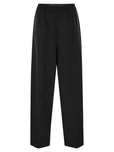 Fabiana Filippi Relaxed Fit Straight Trousers In Black