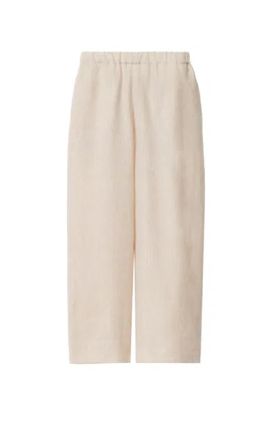 Fabiana Filippi Relaxed Fit Wide Leg Linen Trousers In Brown