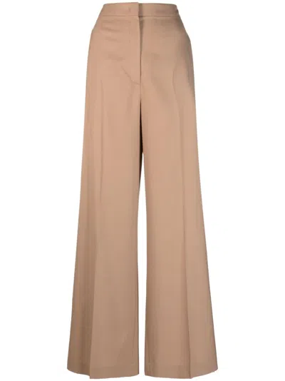 Fabiana Filippi Relaxed Fit Wool Pants For Women In Brown