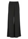 Fabiana Filippi Relaxed Wide-leg Viscose Trousers With Elastic Waistband In Black