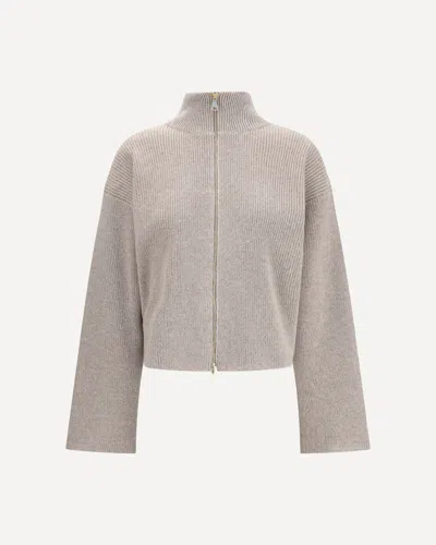 Fabiana Filippi Reversible Platinum Mohair Jacket In Neutral