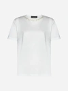 Fabiana Filippi Rhinestone Cotton T-shirt In White