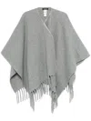 Fabiana Filippi Rhinestone-embellished Cape In Grey