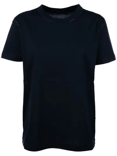 Fabiana Filippi Rhinestone-embellished T-shirt In Blau