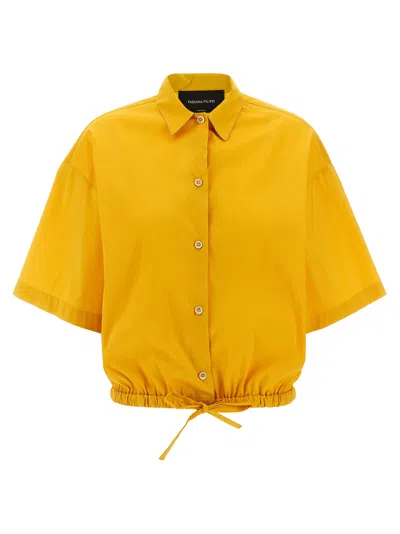 Fabiana Filippi Rhinestone Shirt Shirt And Blouse In Yellow