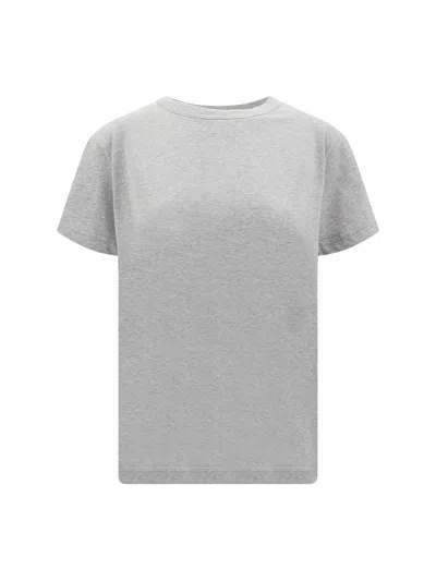 Fabiana Filippi Rhinestone Embellished Crew Neck T-shirt In Ghiaia