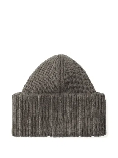 Fabiana Filippi Ribbed Beanie Hat In Gray