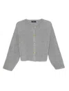 Fabiana Filippi Ribbed Button-closure Cardigan In Gray