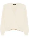 Fabiana Filippi Ribbed Cardigan In Neutrals