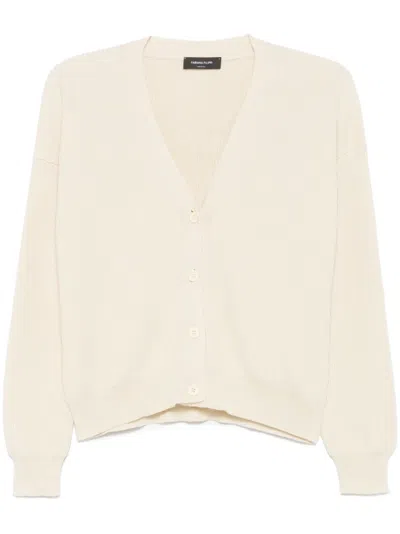 Fabiana Filippi Ribbed Cardigan In Neutrals