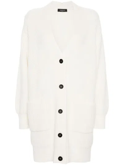 Fabiana Filippi Ribbed Cardigan In White