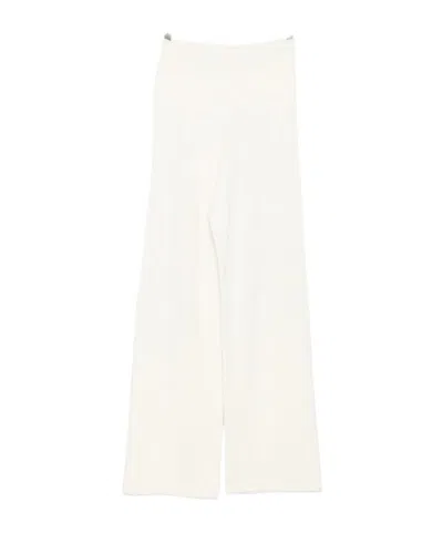 Fabiana Filippi Ribbed Casual Pants In White