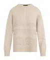 Fabiana Filippi Textured Knit Camel Sweater With Ribbed Edges