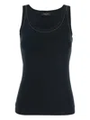 Fabiana Filippi Ribbed-detail Tank Top In Black
