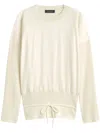 Fabiana Filippi Ribbed Drawstring Sweater In Neutrals