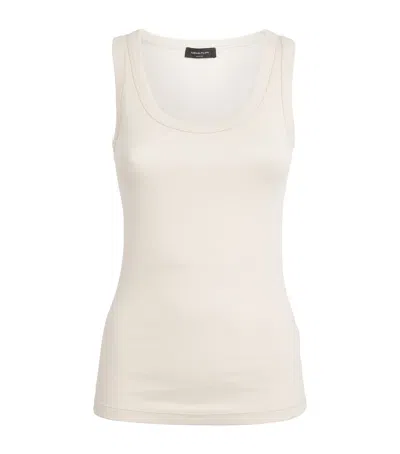 Fabiana Filippi Ribbed Embellished Tank Top In White