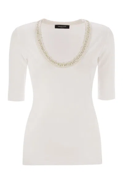 FABIANA FILIPPI FABIANA FILIPPI RIBBED JERSEY T-SHIRT