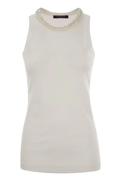 FABIANA FILIPPI FABIANA FILIPPI RIBBED JERSEY TANK TOP