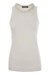 Fabiana Filippi Ribbed Jersey Tank Top In White
