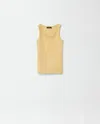 FABIANA FILIPPI RIBBED JERSEY TANK TOP WITH DIAMOND-CUT THREAD