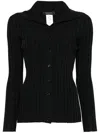 Fabiana Filippi Ribbed-knit Cardigan In Black