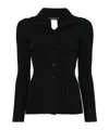 Fabiana Filippi Ribbed-knit Cardigan In Black