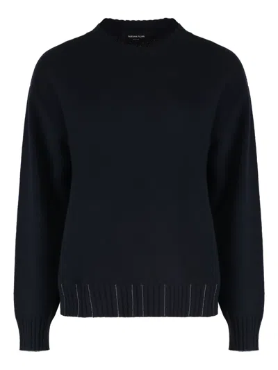 FABIANA FILIPPI RIBBED-KNIT CREW-NECK SWEATER