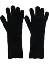 Fabiana Filippi Ribbed-knit Gloves In Black