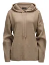 Fabiana Filippi Ribbed-knit Hooded Jumper In Brown