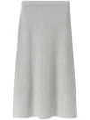 Fabiana Filippi Ribbed-knit Midi Skirt In Grey