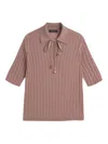 Fabiana Filippi Poloshirt Aus Geripptem Strick In Pink