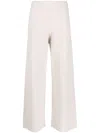Fabiana Filippi Ribbed-knit Straight-leg Trousers In Neutrals