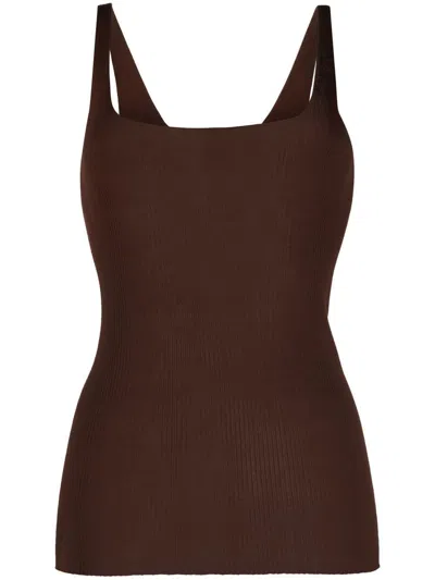 Fabiana Filippi Tanktop Aus Geripptem Strick In Brown