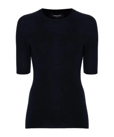 Fabiana Filippi Ribbed-knit Top In Black