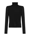 Fabiana Filippi Ribbed Knit Turtle Neck Sweater In Black