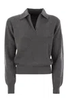 Fabiana Filippi Moncler  Black Erterle Down Jacket In Gray