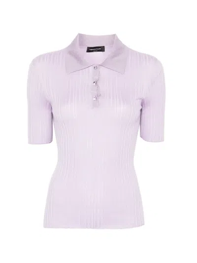 Fabiana Filippi Ribbed Polo Shirt In Purple