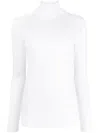 Fabiana Filippi Refined Turtleneck Sweater In Cashmere-silk Blend In White