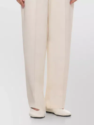 Fabiana Filippi Ribbed Round Neck Long Sleeve Cardigan In Neutral