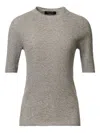 Fabiana Filippi Ribbed Short-sleeve Top In Gray