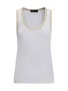 Fabiana Filippi Ribbed Tank Top With Scoop Neckline