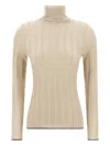 Fabiana Filippi Lurex Sweater Sweaters And Cardigans Gold In Neutral