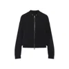 Fabiana Filippi Ribbed Virgin Wool Jacket With Signature Metal Accents In Black