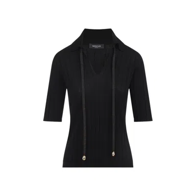 Fabiana Filippi Ribbed Virgin Wool Sweater In Black