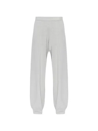 Fabiana Filippi Wide Leg Trousers Seam Detailing Design In White