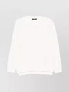 Fabiana Filippi Ribbed Wool V-neck Jumper With Dropped Shoulders In White