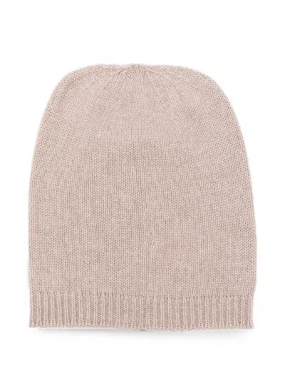 Fabiana Filippi Ribbed-trim Beanie Hat In Neutral